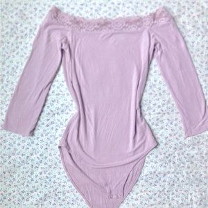 Off the Shoulder Lace Bodysuit!
